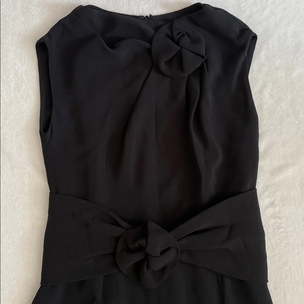 Kiton Napoli | Silk LBD Dress with Belt Made in Italy Black (IT 44) - Picture 8 of 16